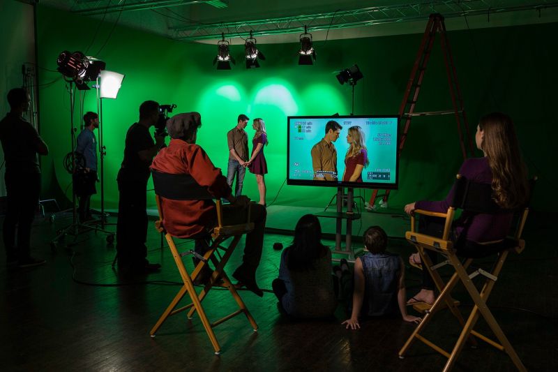 Green screen and video village at Gower Studios Lifestyle photography