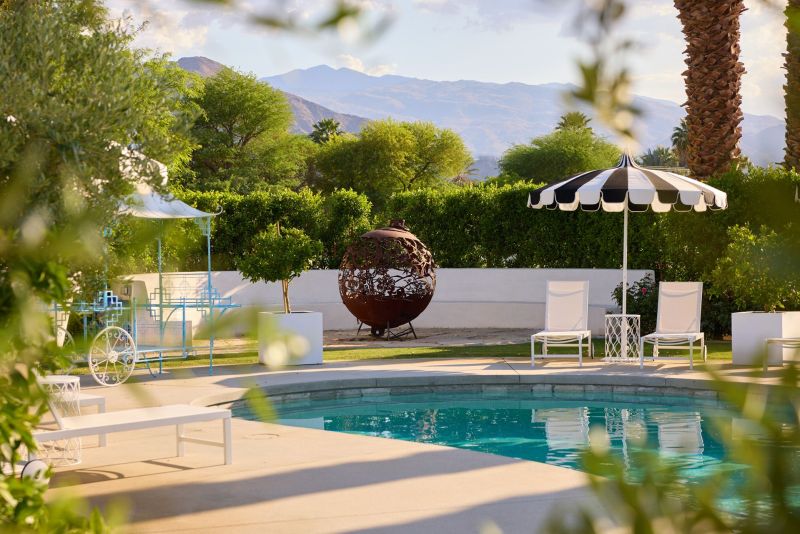 Fireball sculpture at Desert Dreams Ranch, Coachella CA