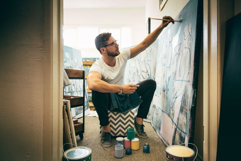 Marco Lorenzetto, italian painter, artist in Los Angeles