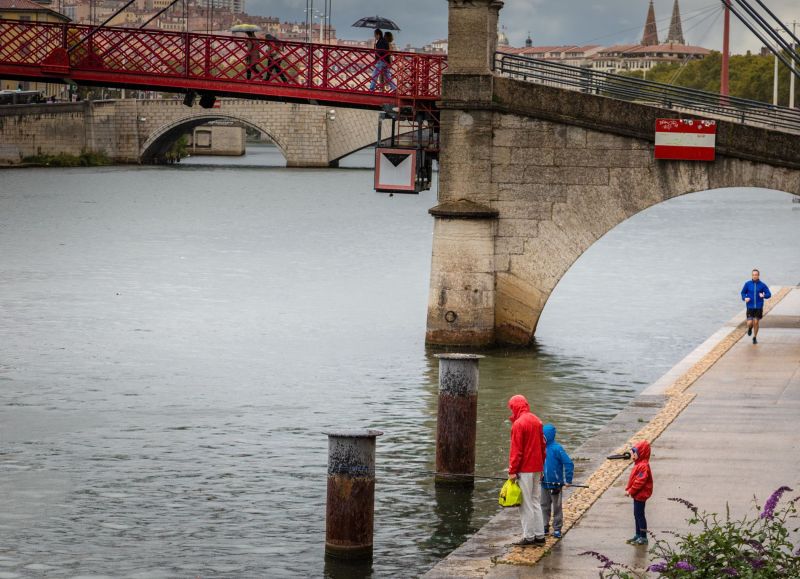 Rhône river in Lyon