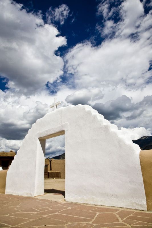 Old Church detail  in Taos Pueblo, New Mexico