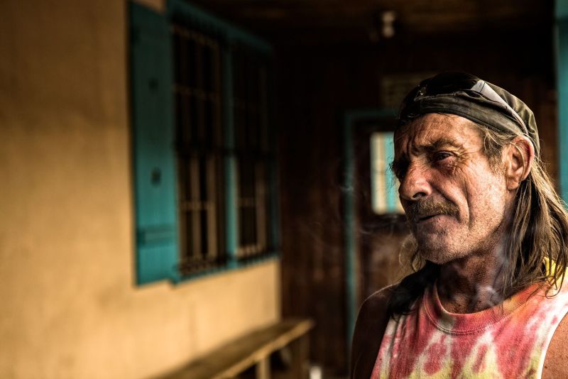 Rattlesnake hunter portrait in Madrid, New Mexico