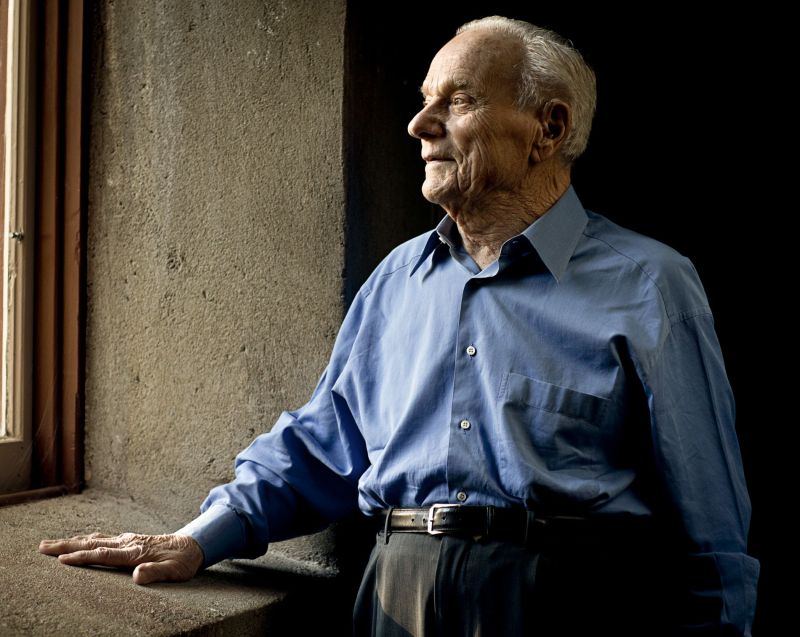 Peter Mondavi portrait. Iconic Napa Valley winemaker and pioneer, shot at the Red House at Charles Krug Winery